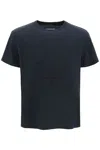 Maison Margiela Dispersed Number Logo Print Crewneck Cotton T-shirt In Grey