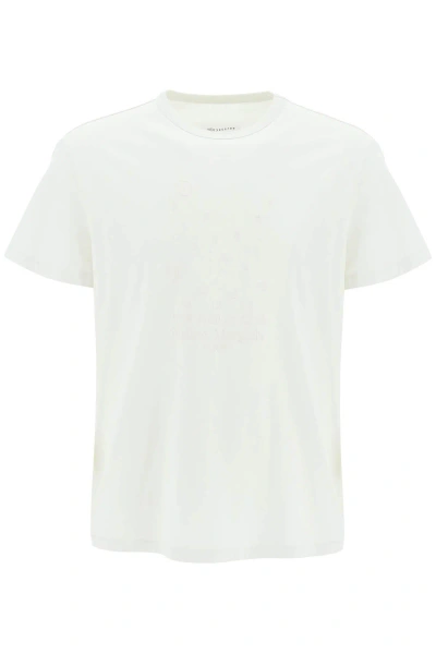 Maison Margiela Embroidered Logo T-shirt In White