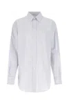 Maison Margiela Embroidered Poplin Oversize Shirt In White