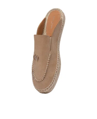 Maison Margiela Embroidery Hemp Sole Muller Shoes In Brown