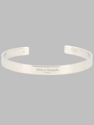 Maison Margiela Engraved Cuff Bracelet In Metallic