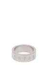 Maison Margiela Engraved Number Reference Ring In Silver