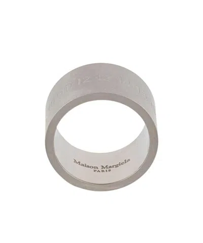 Maison Margiela Engraved Numbers Ring In Black