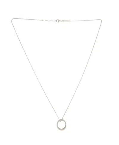 Maison Margiela Engraved-ring Detail Necklace In White