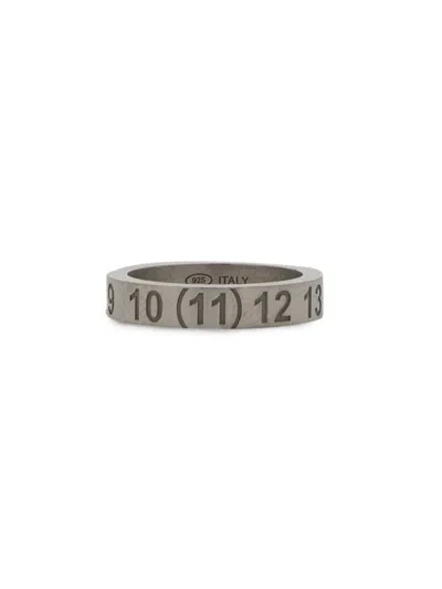 MAISON MARGIELA ENGRAVED SILVER RING WITH MINIMALIST AESTHETIC