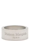Maison Margiela Engraved Silver Ring With Polished Finish In Neutral