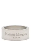 Maison Margiela Engraved Silver Ring With Polished Finish In Neutral