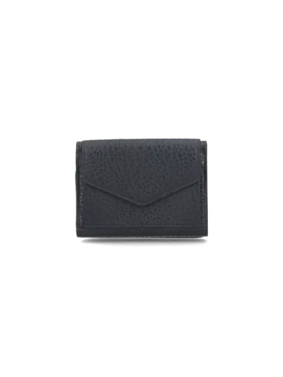 Maison Margiela Envelope Leather Wallet In Black
