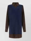 MAISON MARGIELA EXTENDED KNIT SHIRT WITH COLLAR AND BUTTONS