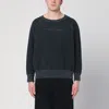 Maison Margiela Faded Black Sweatshirt In Cotton With Logo In Grey
