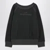 Maison Margiela Faded Black Sweatshirt In Cotton With Logo In Gray