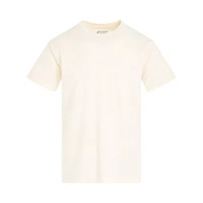 Maison Margiela Faded Logo Relaxed Fit T-shirt In Yellow