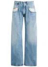 Maison Margiela Blue Jeans With Contrast Pockets In Blue