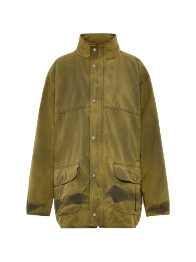 Maison Margiela Faded-effect Hunting Coat In Green