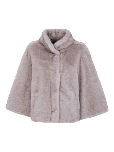 Maison Margiela Fake Fur Jacket In Gray