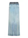 Maison Margiela Women's Denim Skirt In Light Blue