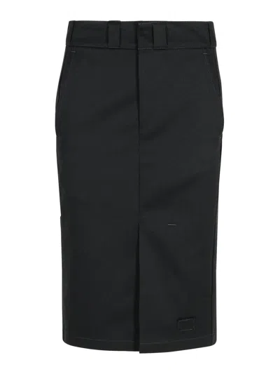Maison Margiela Pencil Black Polyester Blend Skirt