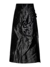 Maison Margiela Asimmetryc Longuette Skirt With Bows In Black