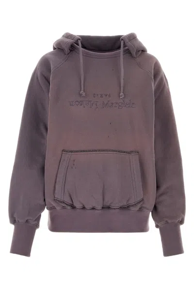 MAISON MARGIELA MAISON MARGIELA PURPLE COTTON SWEATSHIRT