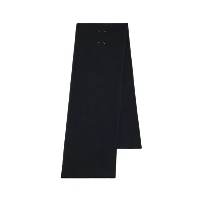 Maison Margiela Felted Wool Scarf Man Navy