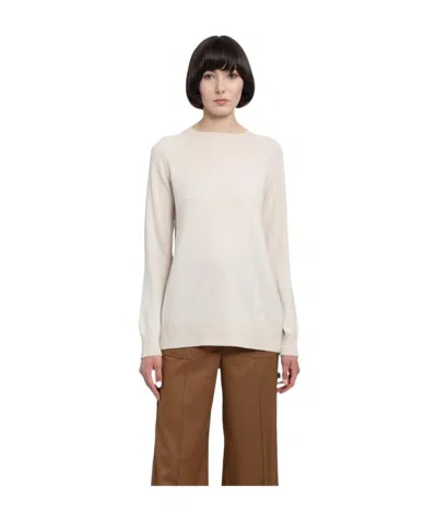 Maison Margiela Fine-knit Crew-neck Jumper In White