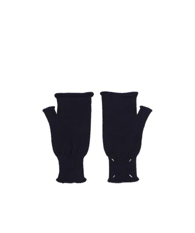 Maison Margiela Fingerless Mitten Gloves In Black