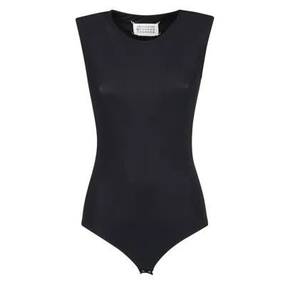 Maison Margiela Black Viscose Bodysuit