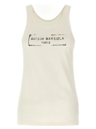 MAISON MARGIELA FITTED LOGO TANK TOP