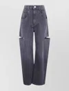 Maison Margiela Five Pocket Barrel Leg Denim Trousers In Gray