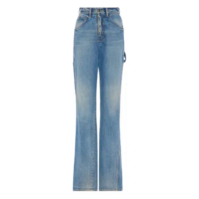 Maison Margiela Blue Jeans With Five-pocket Design And A Faded Effect In Denim Woman