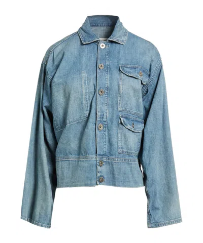 Maison Margiela Flap Pockets Denim Jacket In Blue