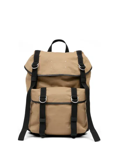 Maison Margiela Flap Top Strapy Backpack In Neutral