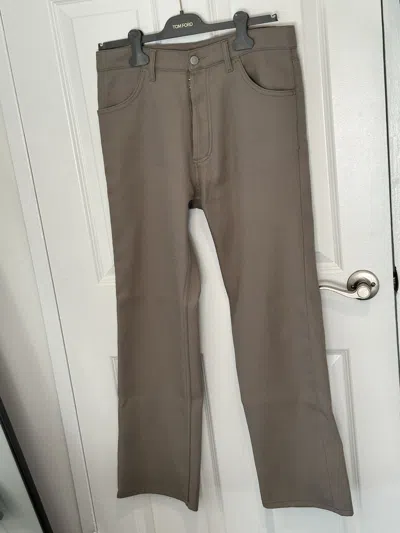 Pre-owned Maison Margiela Flared Runway Pants In Sand