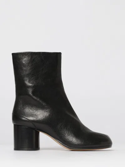 Maison Margiela Tabi Boot With Distinctive Split-toe Design And Block Heel In Black