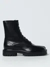Maison Margiela Tabi Split-toe Lace-up Boots In Schwarz