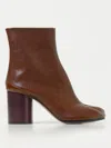 Maison Margiela 'tabi' Brown High Heel Ankle Boots In 棕色