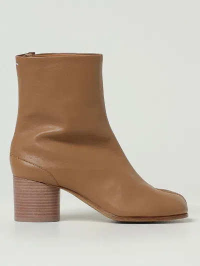 Maison Margiela Flat Ankle Boots  Woman Color Safari In Brown