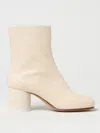 Maison Margiela Tabi Calfskin Ankle Boots In White