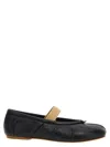 Maison Margiela Lamb Leather Ballerinas With Delicate Instep Strap In Black