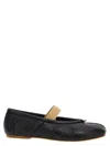 Maison Margiela Lamb Leather Ballerinas With Delicate Instep Strap In Black