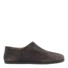 Maison Margiela Black Leather Tabi Loafer With Unique Cut And Distinctive Stitching In Brown