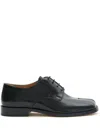 Maison Margiela Tabi Brushed Leather Derby Shoes In Multi