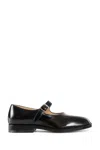 Maison Margiela Tabi Leather Mary Jane Loafers In Black