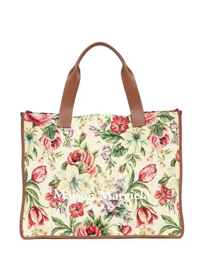 Maison Margiela Floral Tote Bag In Multicolour