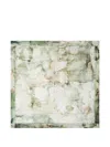 Maison Margiela Rectangular Lightweight Scarf Soft Floral Pattern In Green