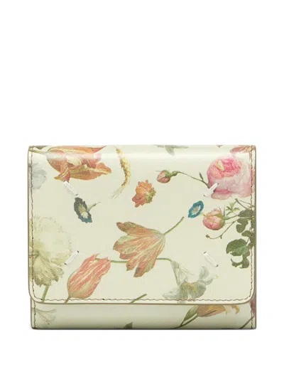 Maison Margiela Floral-print Wallet In Multi