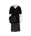 Maison Margiela Black Decortique Dress With Floral Detail In Black