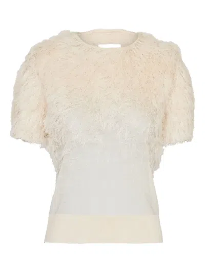 Maison Margiela Fluffy Crew-neck Top In Neutral