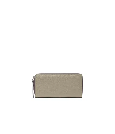 Maison Margiela Four-pin Zipper Wallet In Nude