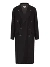 Maison Margiela Four-stich Coat In Black